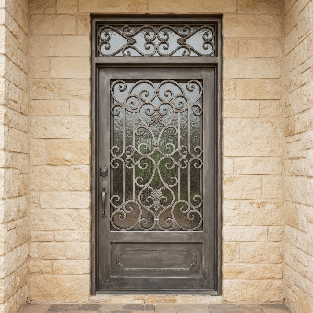 Toledo, single traditional iron door